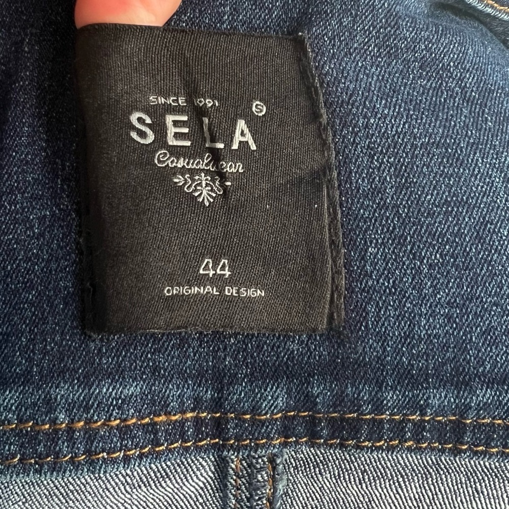 SELA Jean dress Size 44 -Small Excellent Used Condition Cute - Picture 14 of 14